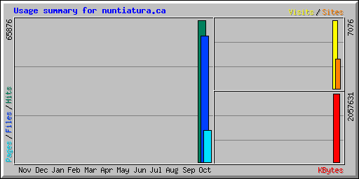 Usage summary for nuntiatura.ca